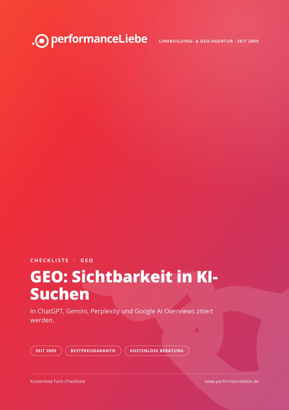 Checkliste: GEO: Sichtbarkeit in KI-Suchen