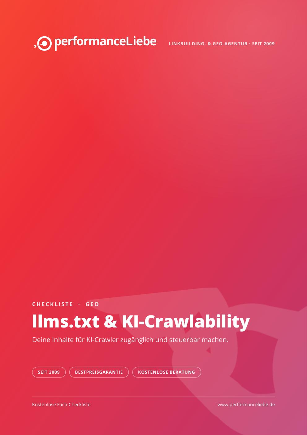 Checkliste: llms.txt & KI-Crawlability