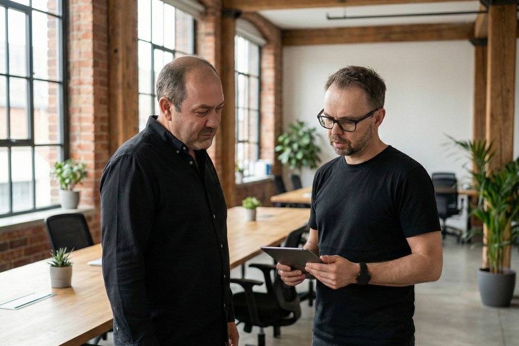 Køb Backlinks-rådgivere i faglig diskussion om strategier