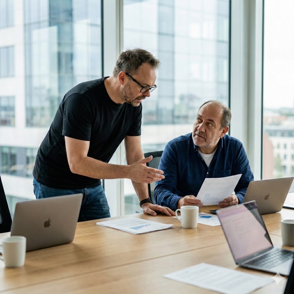 seo agentur-Agentur Team bei der Zusammenarbeit