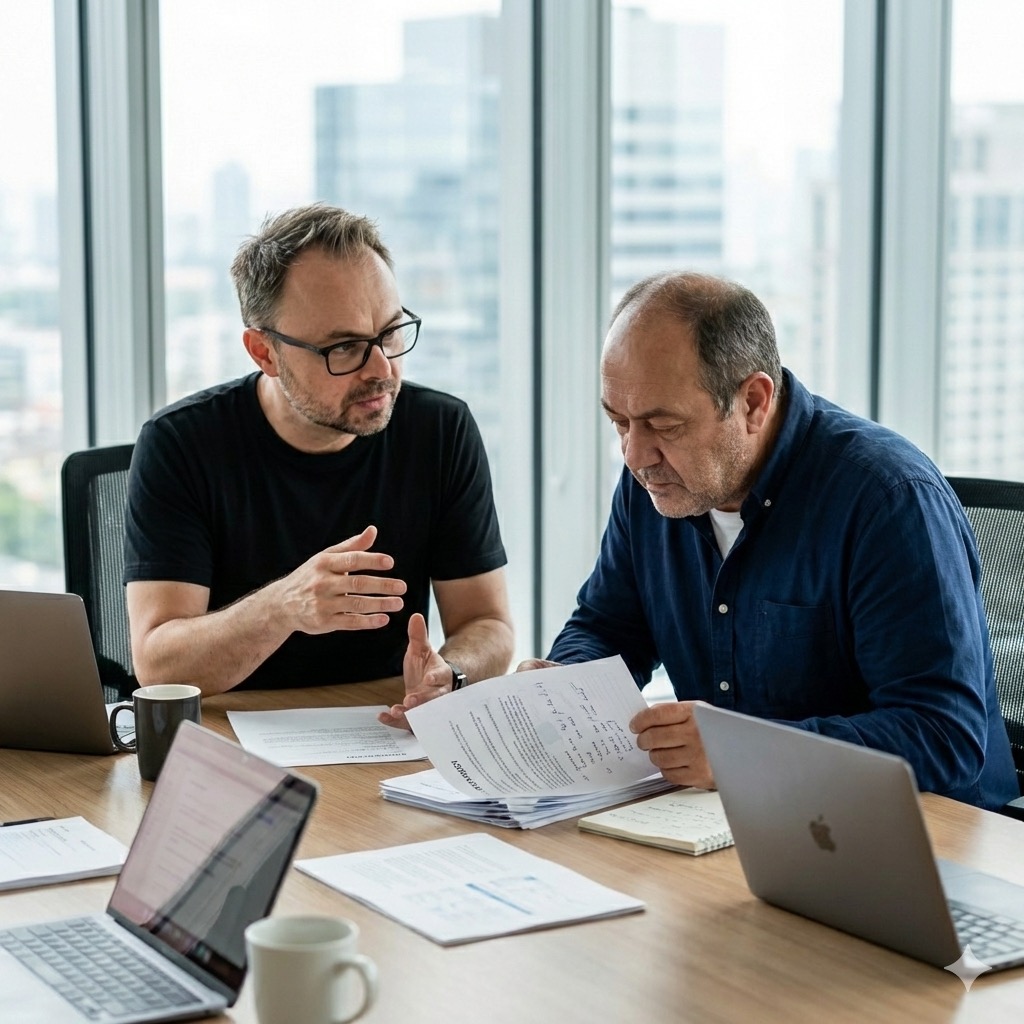 seo agentur-Agentur Team bei der Zusammenarbeit