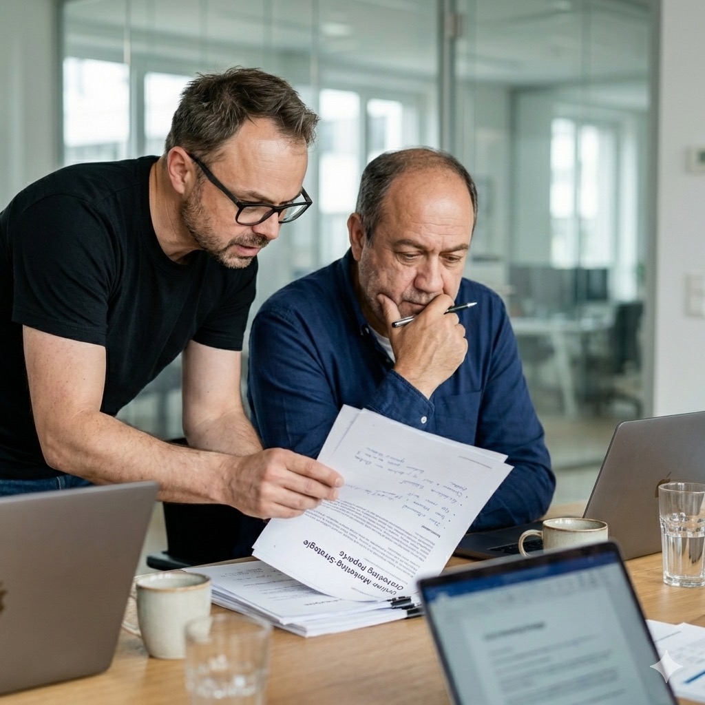 seo agentur-Agentur Team bei der Zusammenarbeit