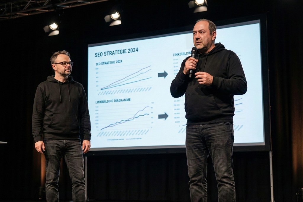 Linkbuilding Strategien-Experten präsentieren auf SEO-Fachkonferenz