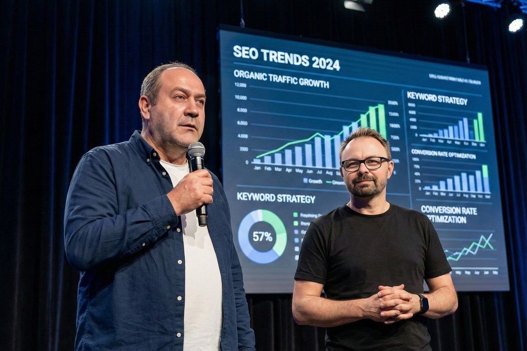 seo agentur-Experten präsentieren auf SEO-Fachkonferenz