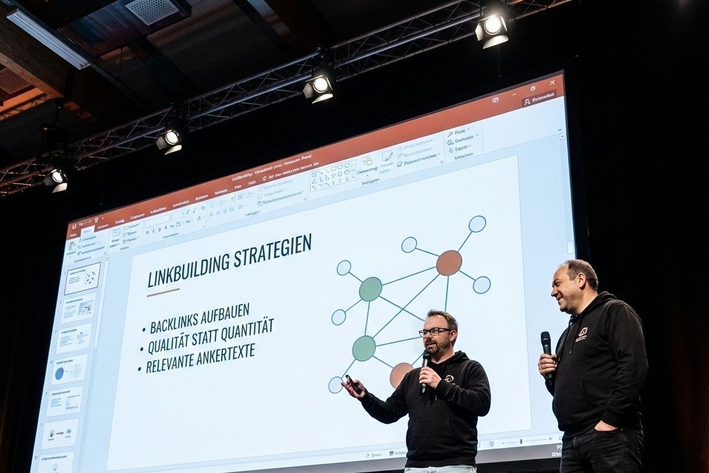 seo agentur-Experten präsentieren auf SEO-Fachkonferenz