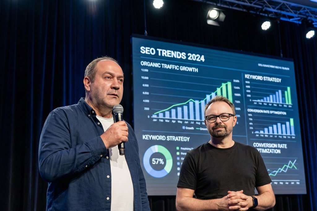 seo agentur-Experten präsentieren auf SEO-Fachkonferenz