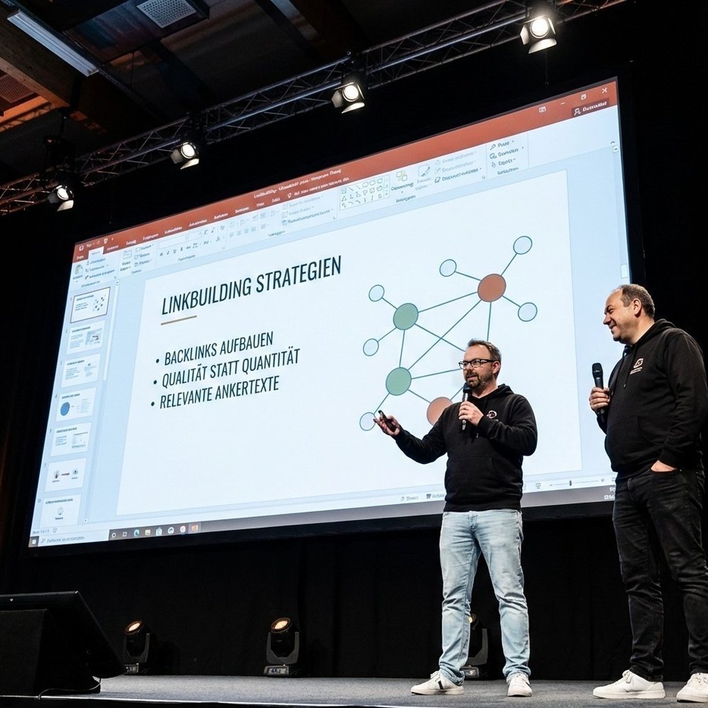 Linkbuilding Strategien-Experten präsentieren auf SEO-Fachkonferenz