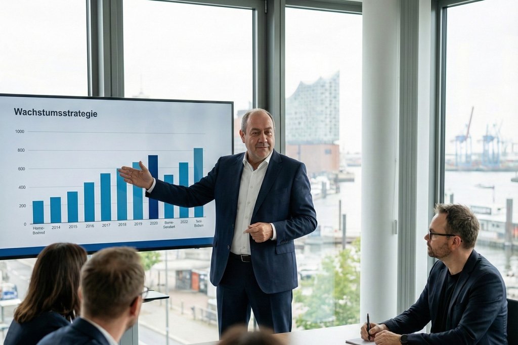 linkbuilding anleitung-Strategie Präsentation mit Wachstumsanalyse