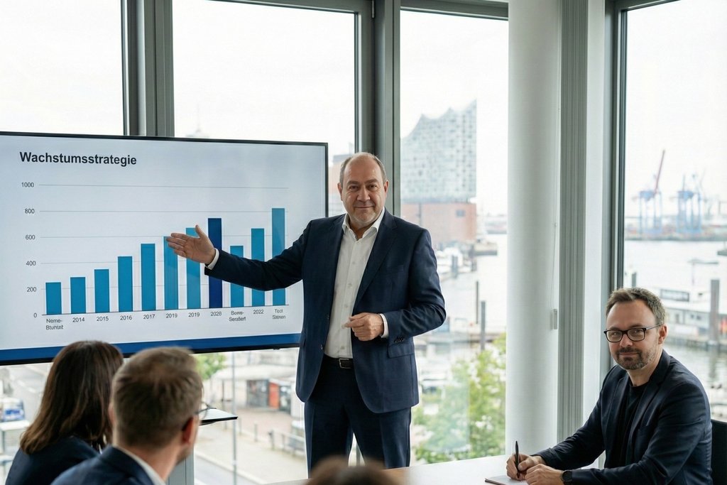 linkbuilding anleitung-Strategie Präsentation mit Wachstumsanalyse