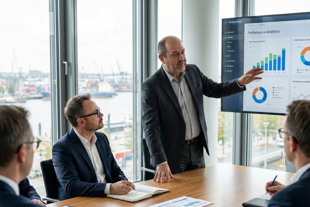 seo agentur-Strategie Präsentation mit Wachstumsanalyse