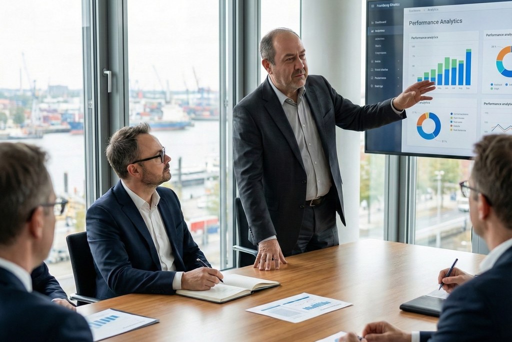 seo agentur-Strategie Präsentation mit Wachstumsanalyse