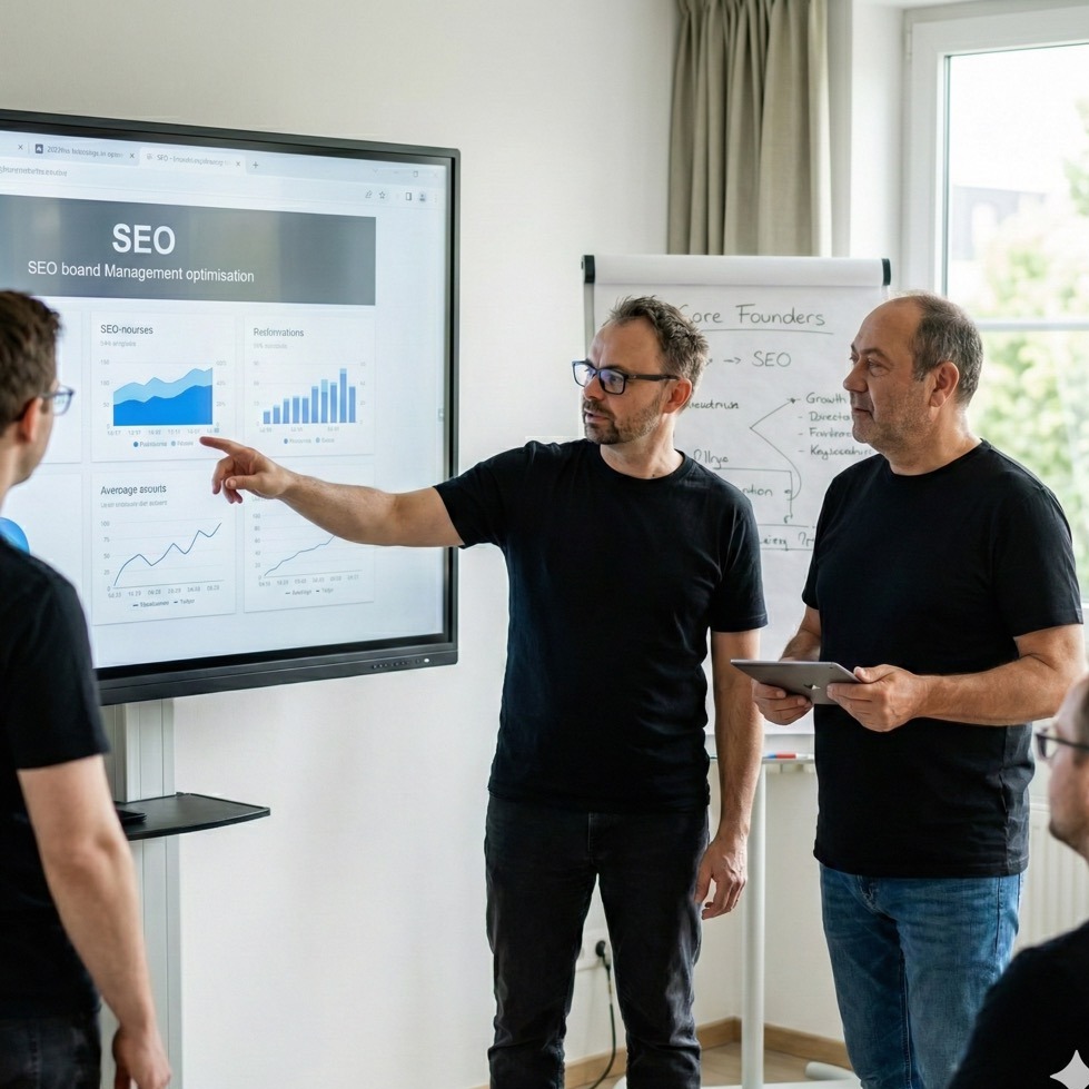 seo agentur-Strategie Präsentation mit Wachstumsanalyse