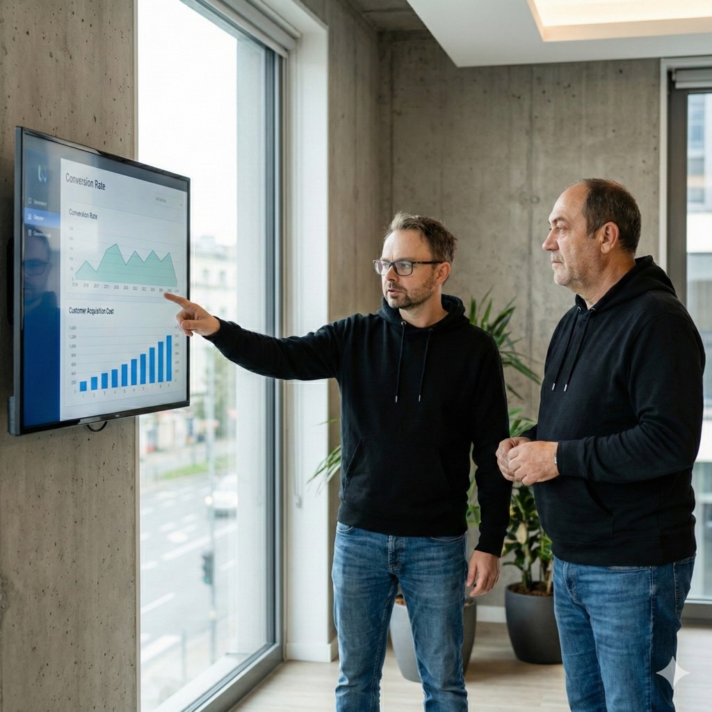 seo agentur-Strategie Präsentation mit Wachstumsanalyse